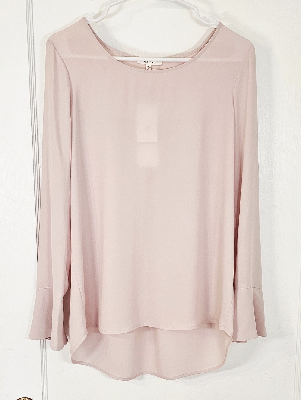 Light Pink Bell Cuff Blouse